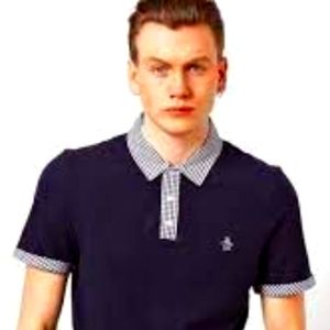 ORIGINAL PENGUIN CHECK COLLAR RETRO POLO